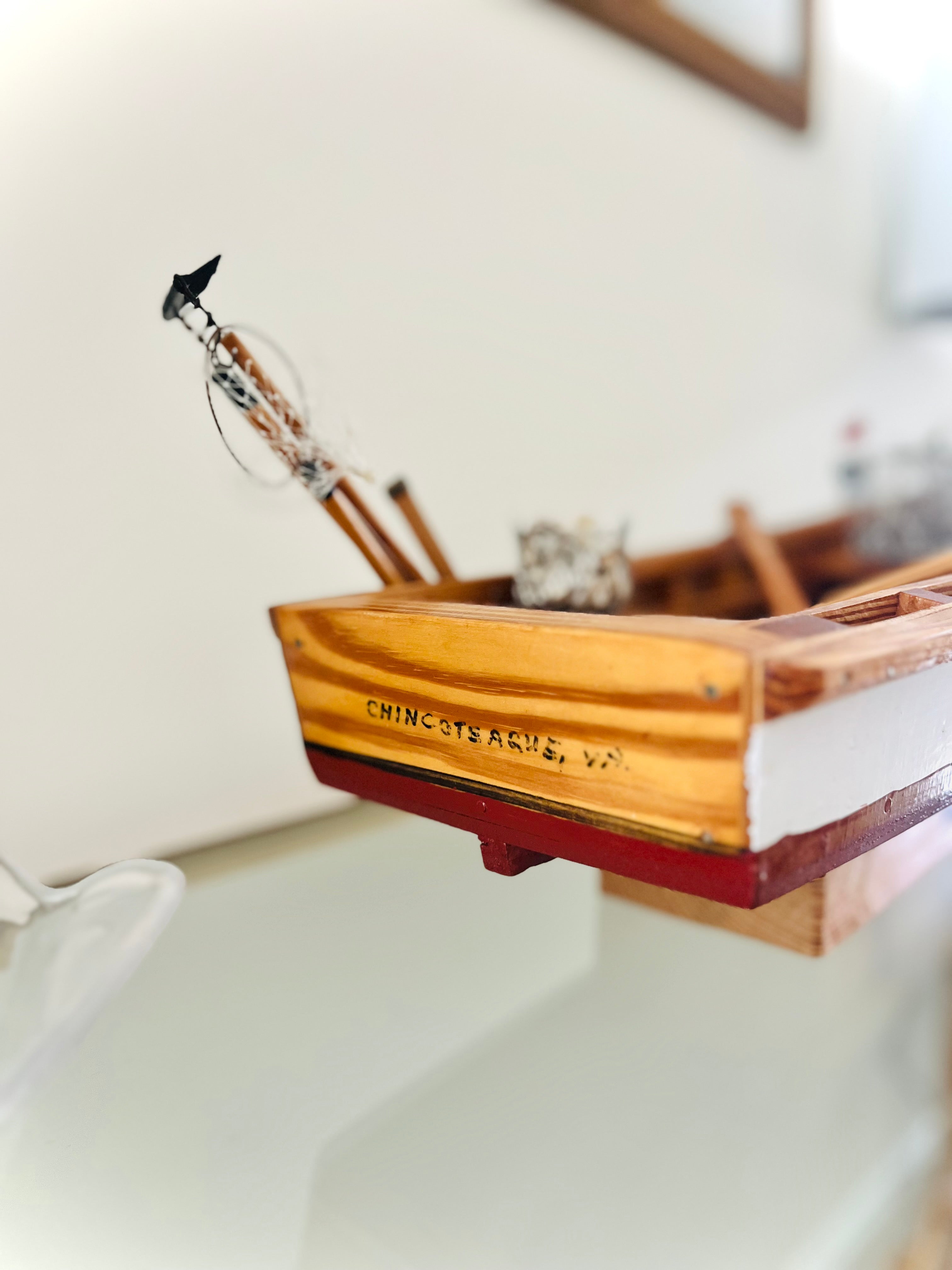 Mid-century wooden work boat