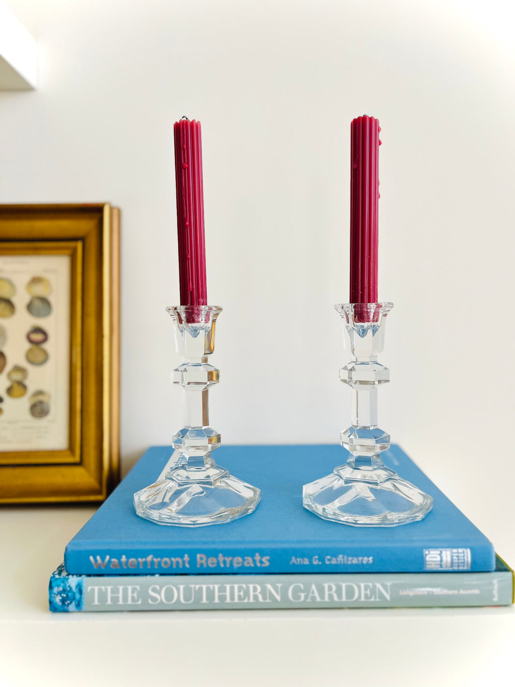 Crystal candlestick holders