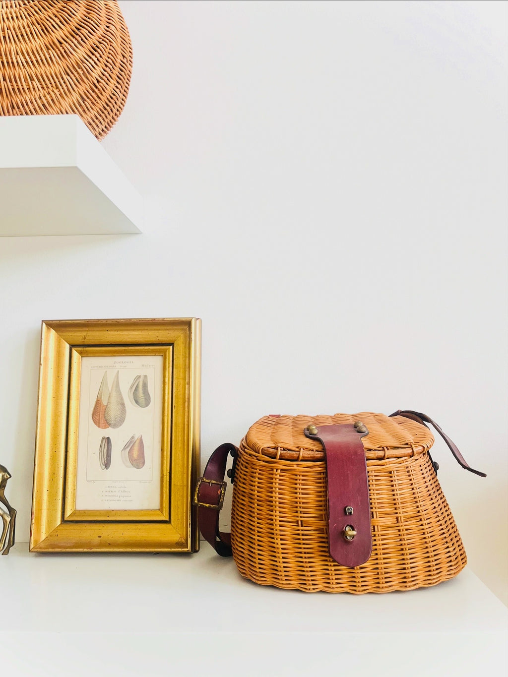 Etienne Aigner wicker fish creel