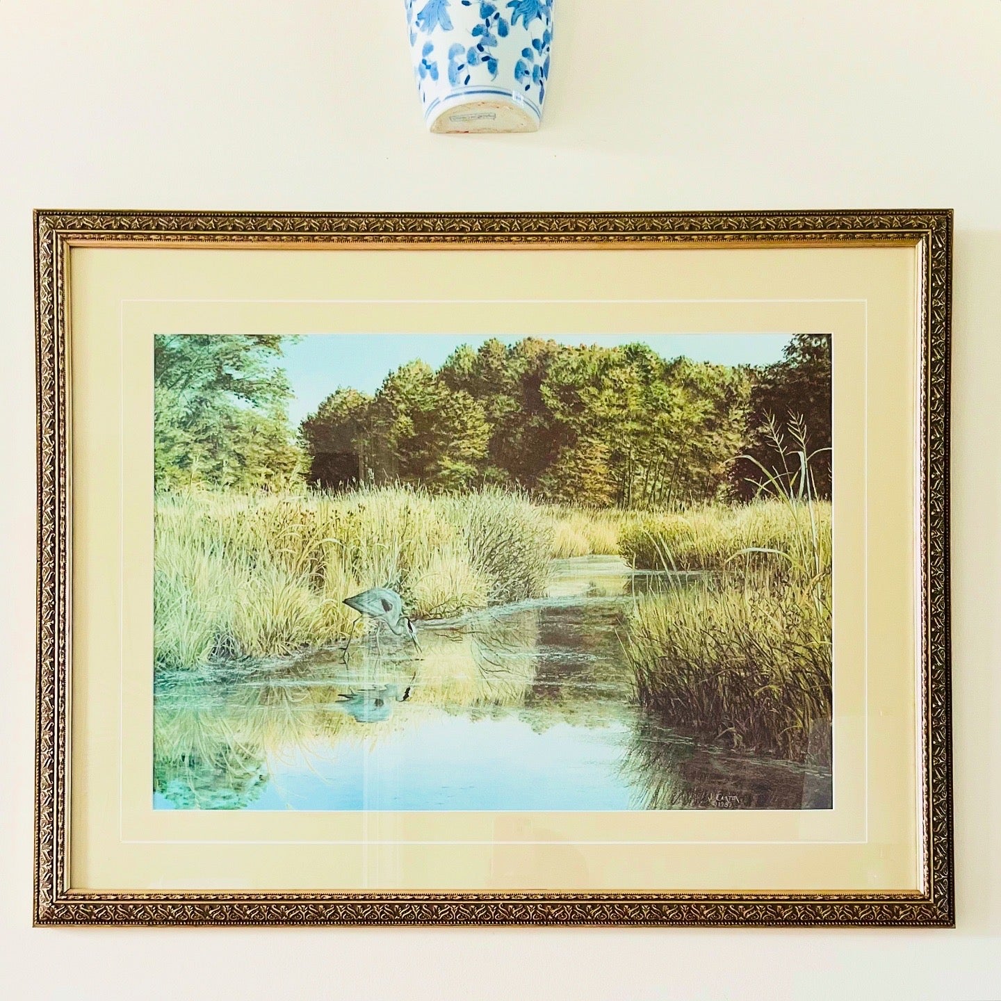 Great Blue Heron framed print