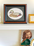 Framed needlepoint mallard