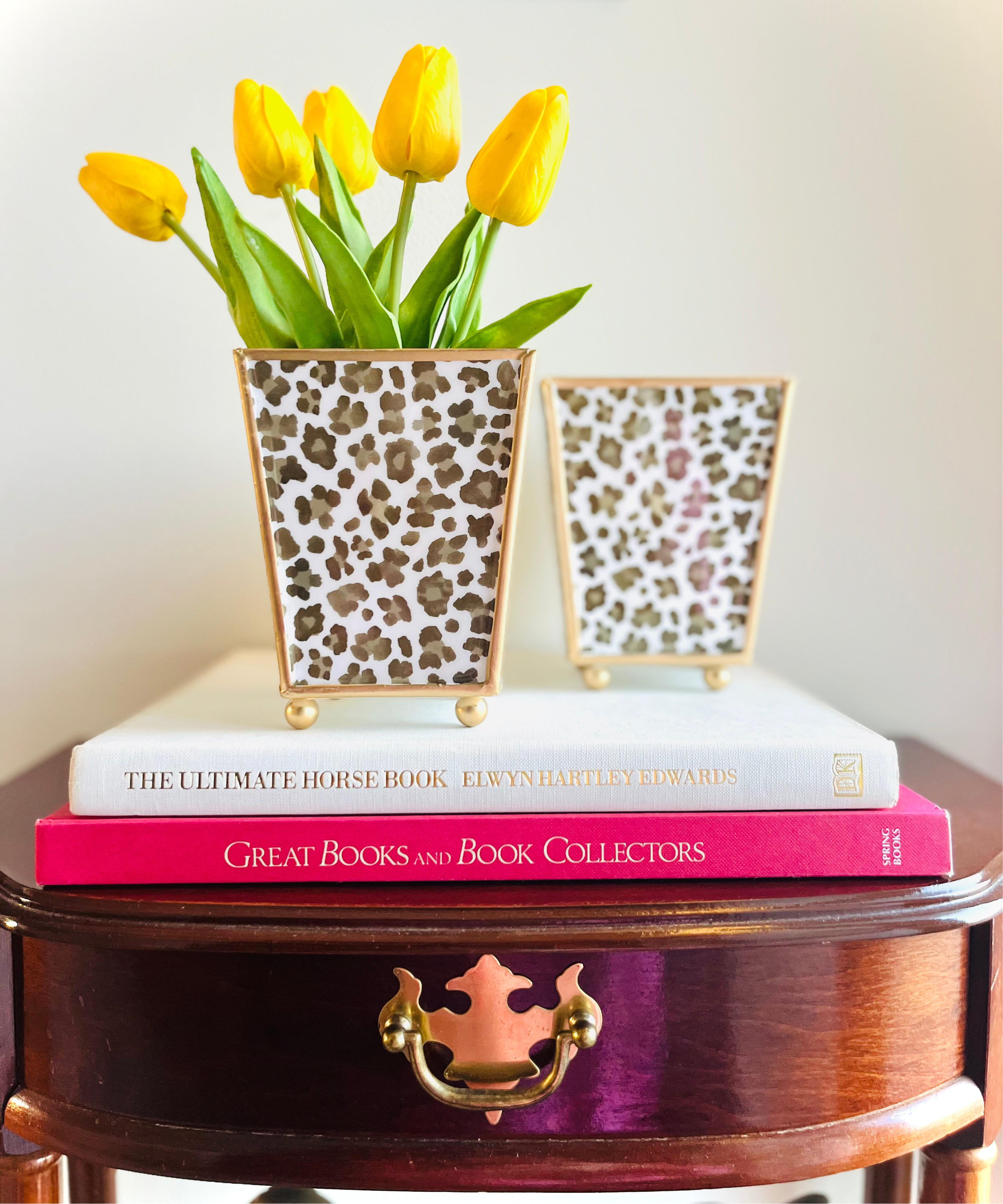 Leopard catchpot planters