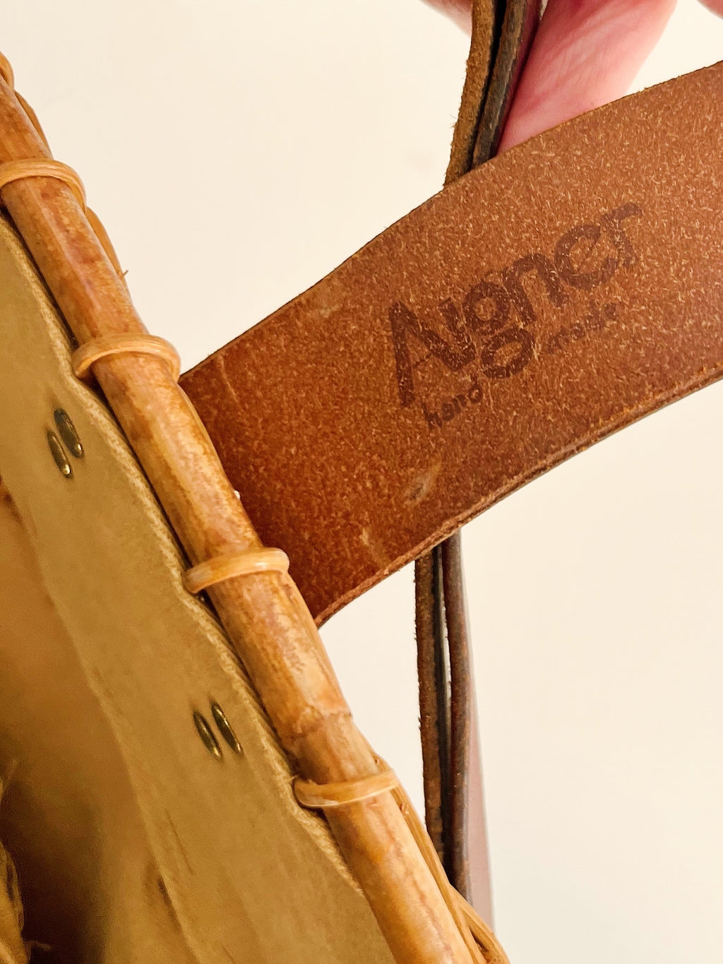 Etienne Aigner wicker fish creel