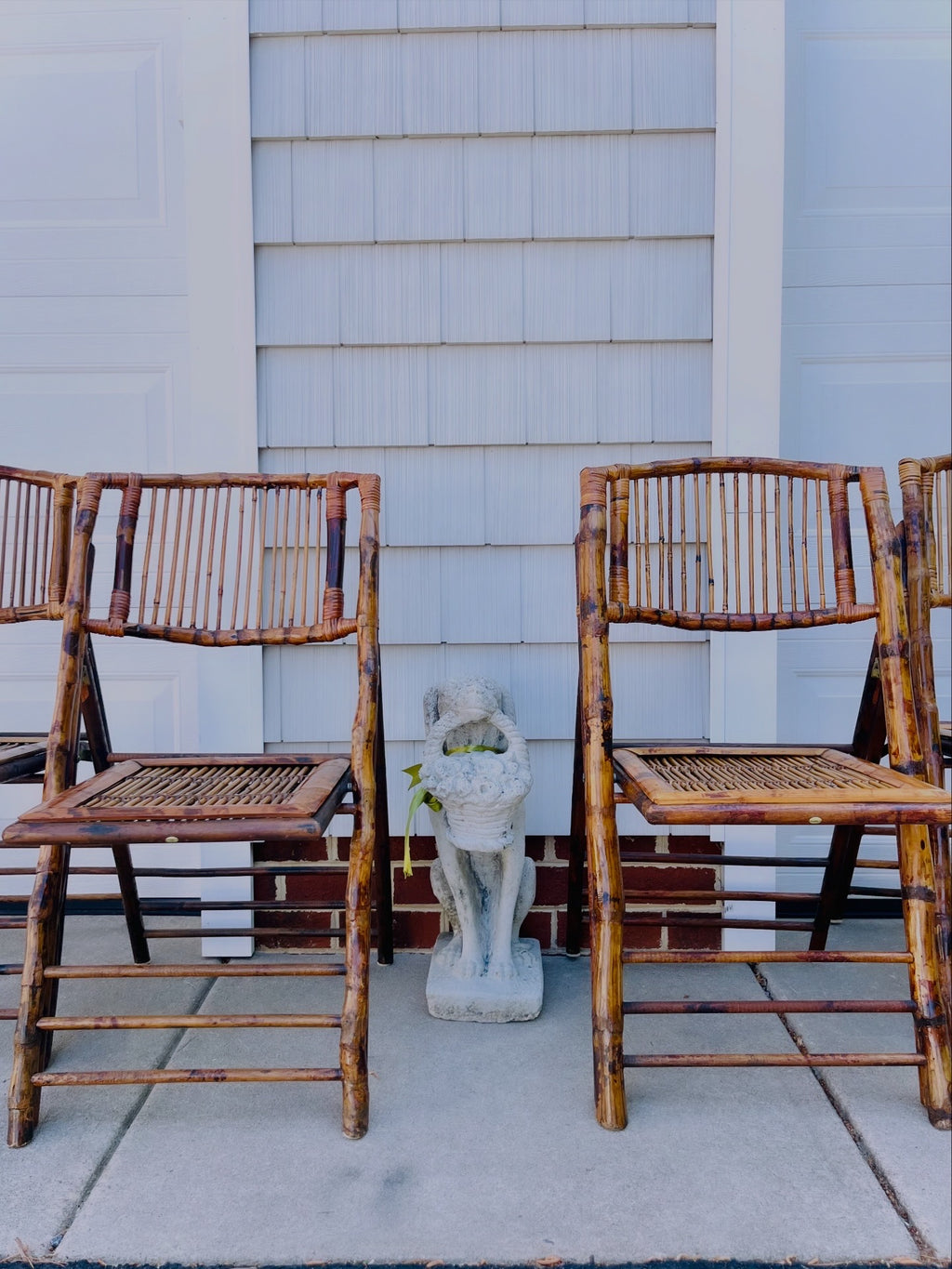 Bamboo folding chairs (2)