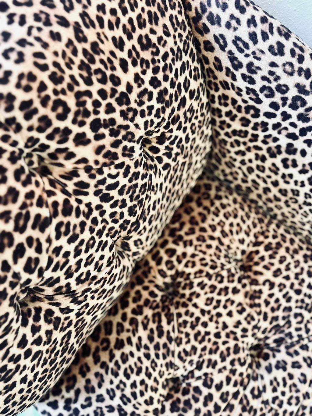 Leopard print chaise lounge