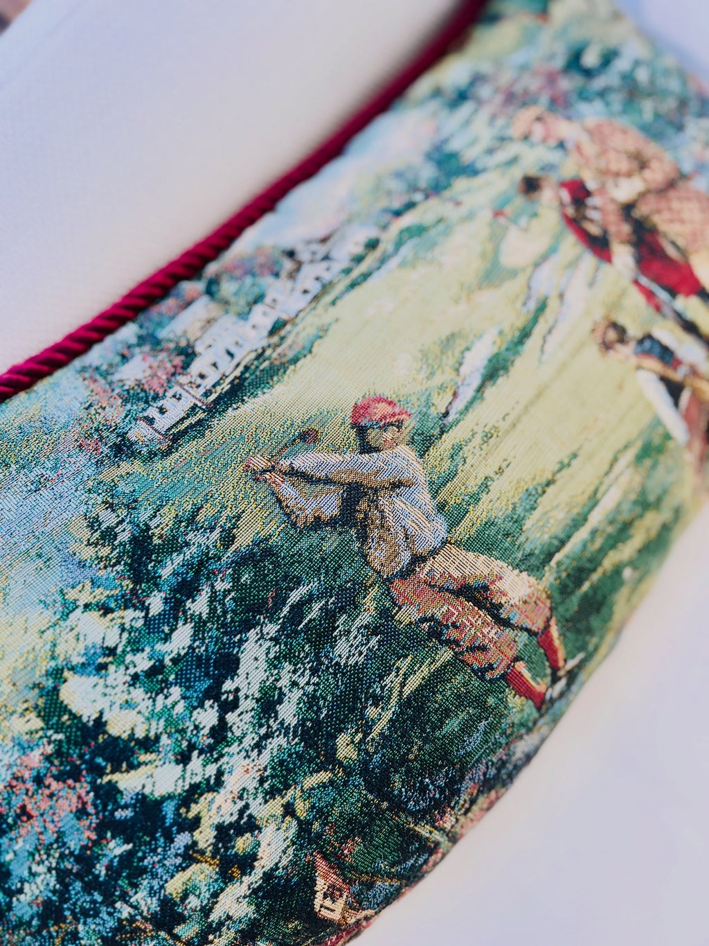 Golfers tapestry throw pillow