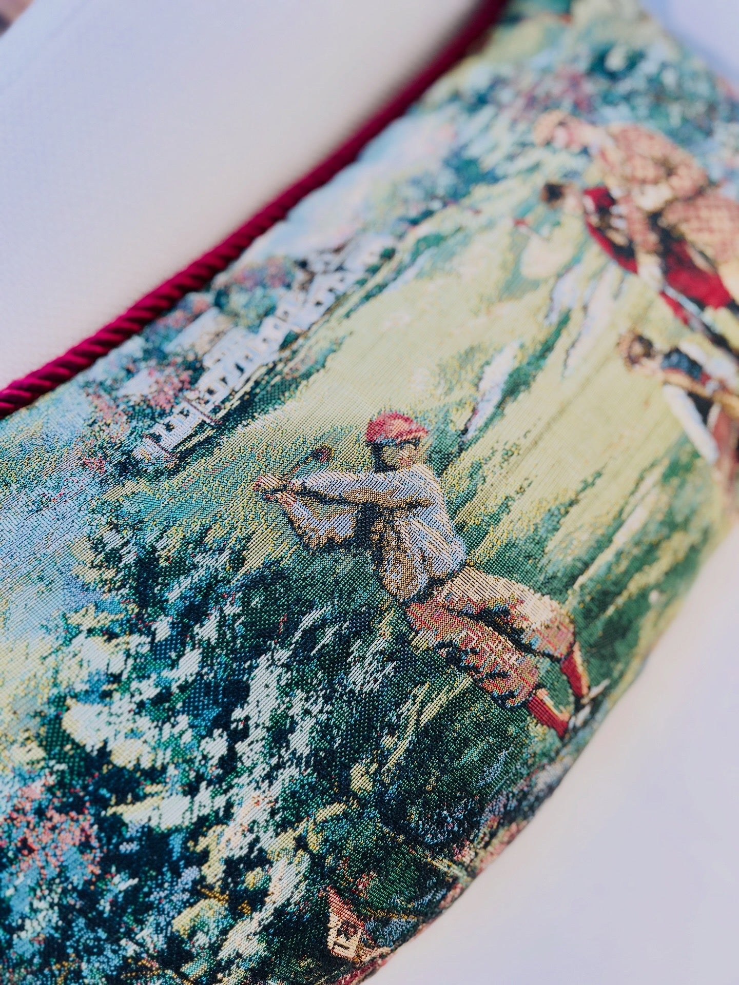 Golfers tapestry throw pillow