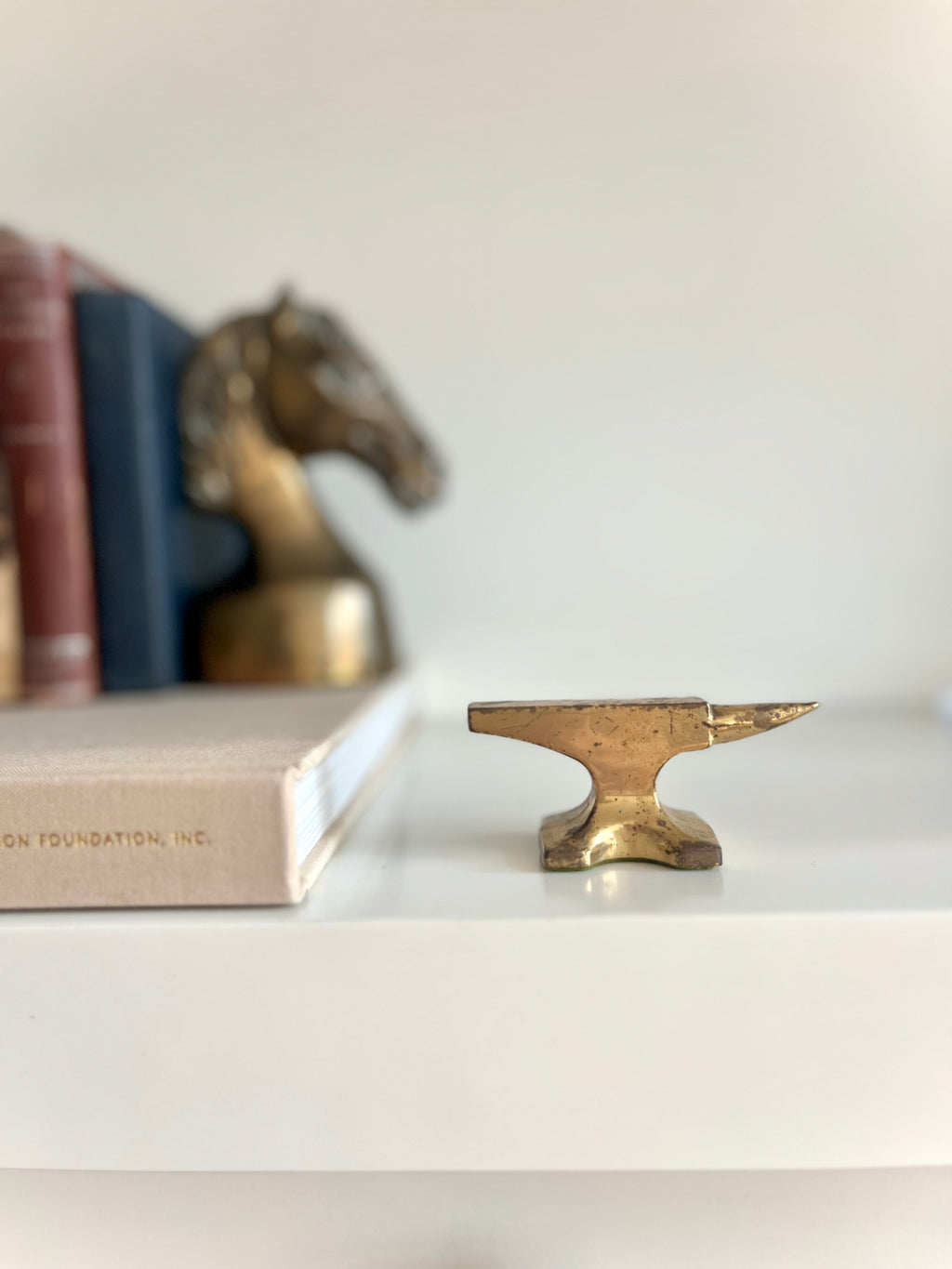 Brass anvil paperweight
