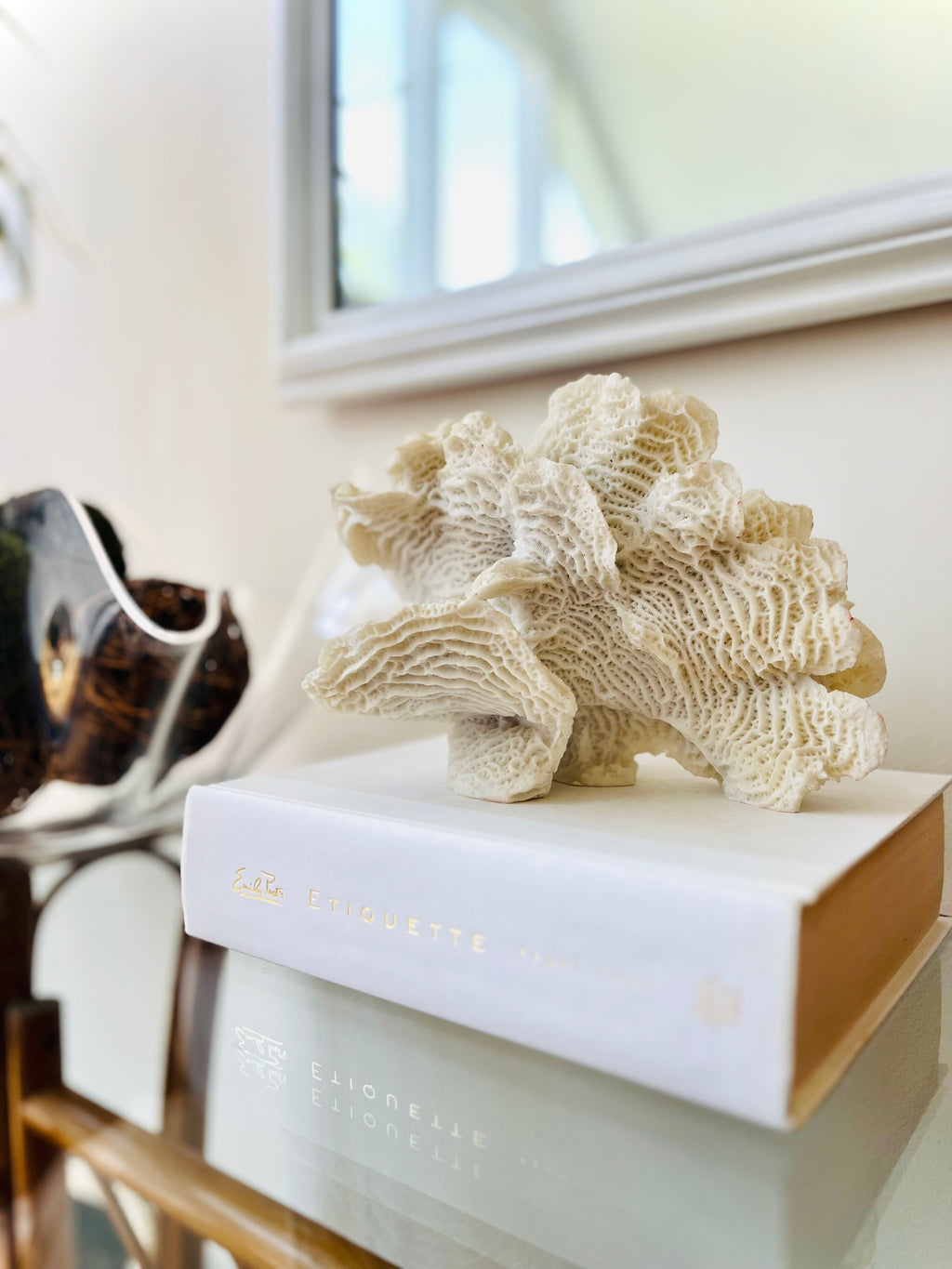 Large fossilized faux coral