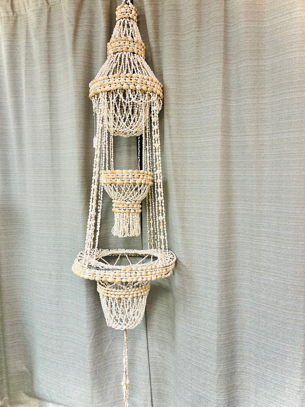 Macrame seashell plant hanger