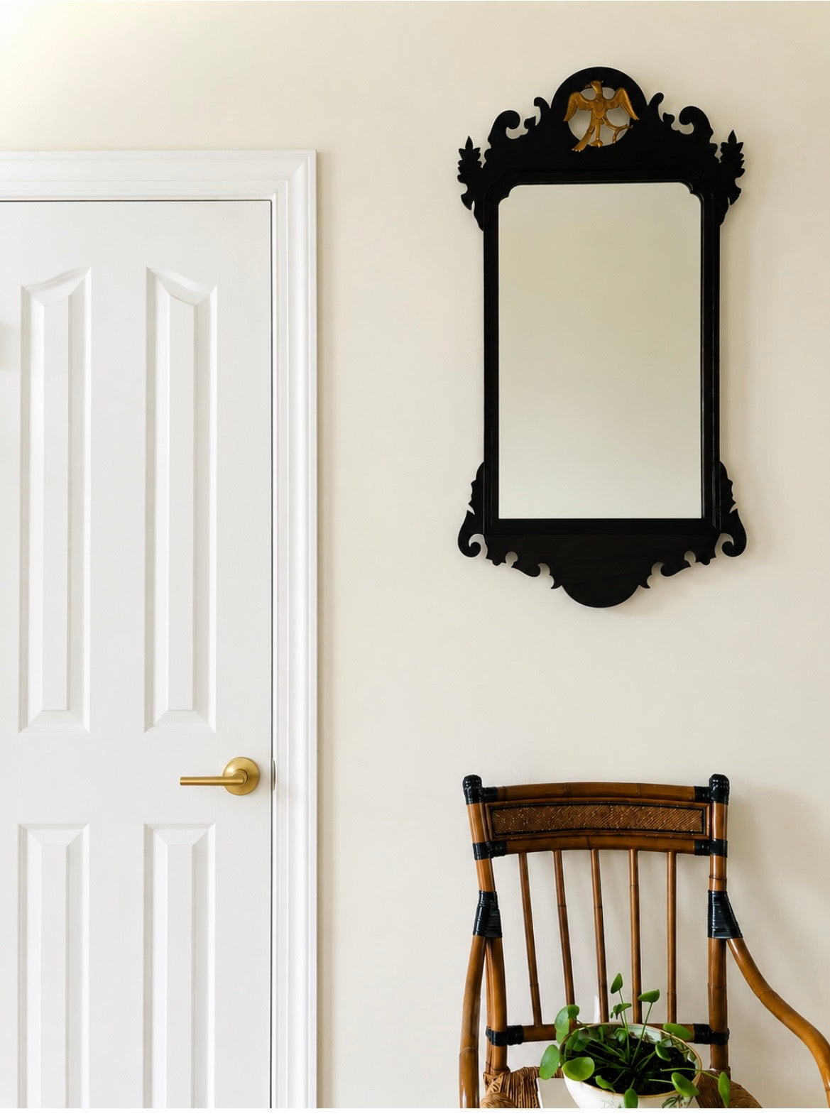 Mahogany Chippendale eagle mirror