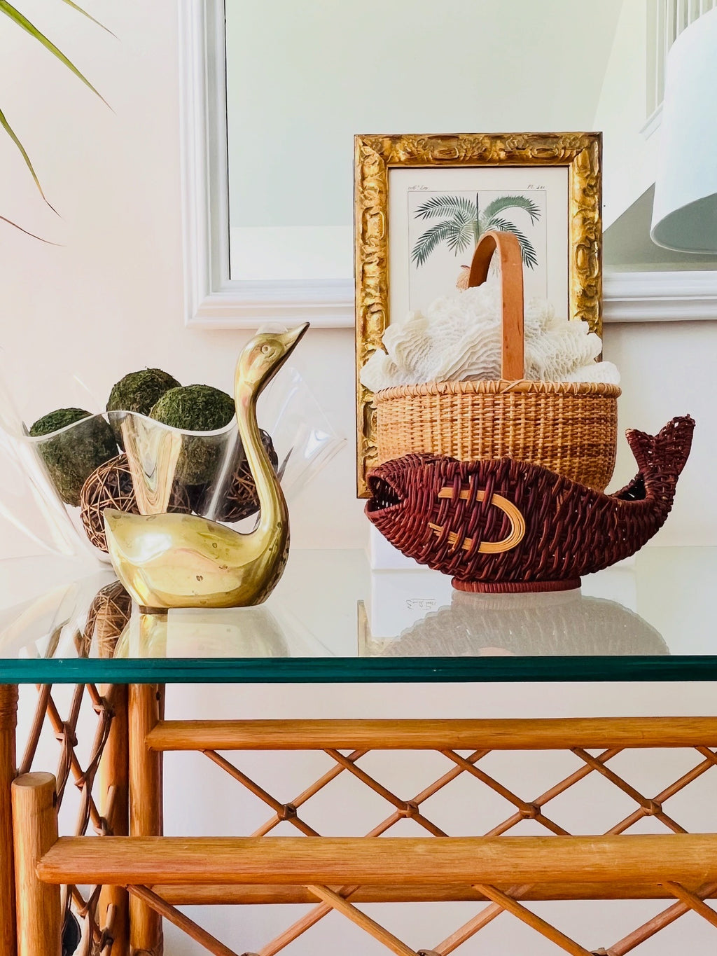 Wicker fish basket