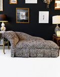 Leopard print chaise lounge