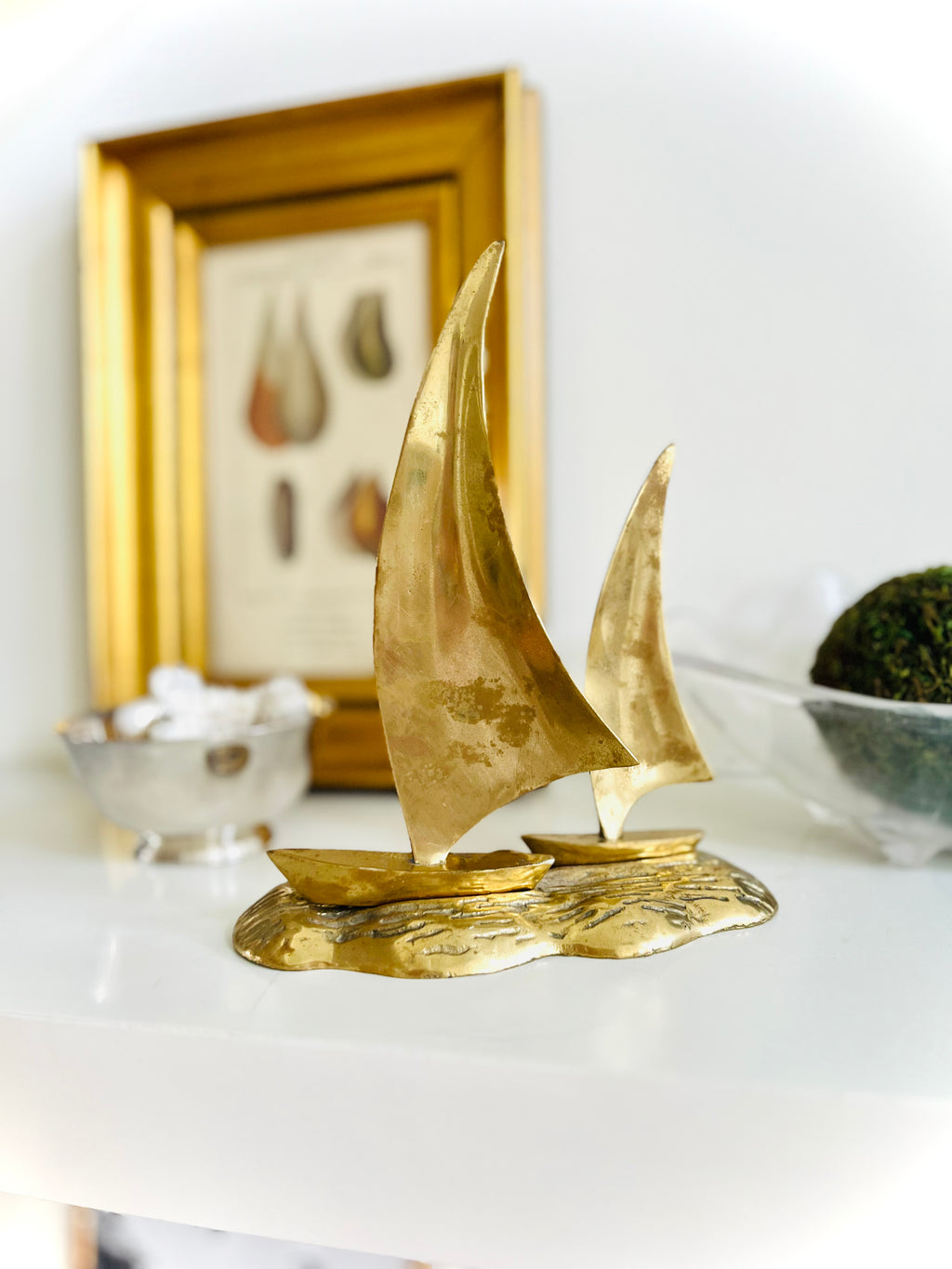 Brass sailboats