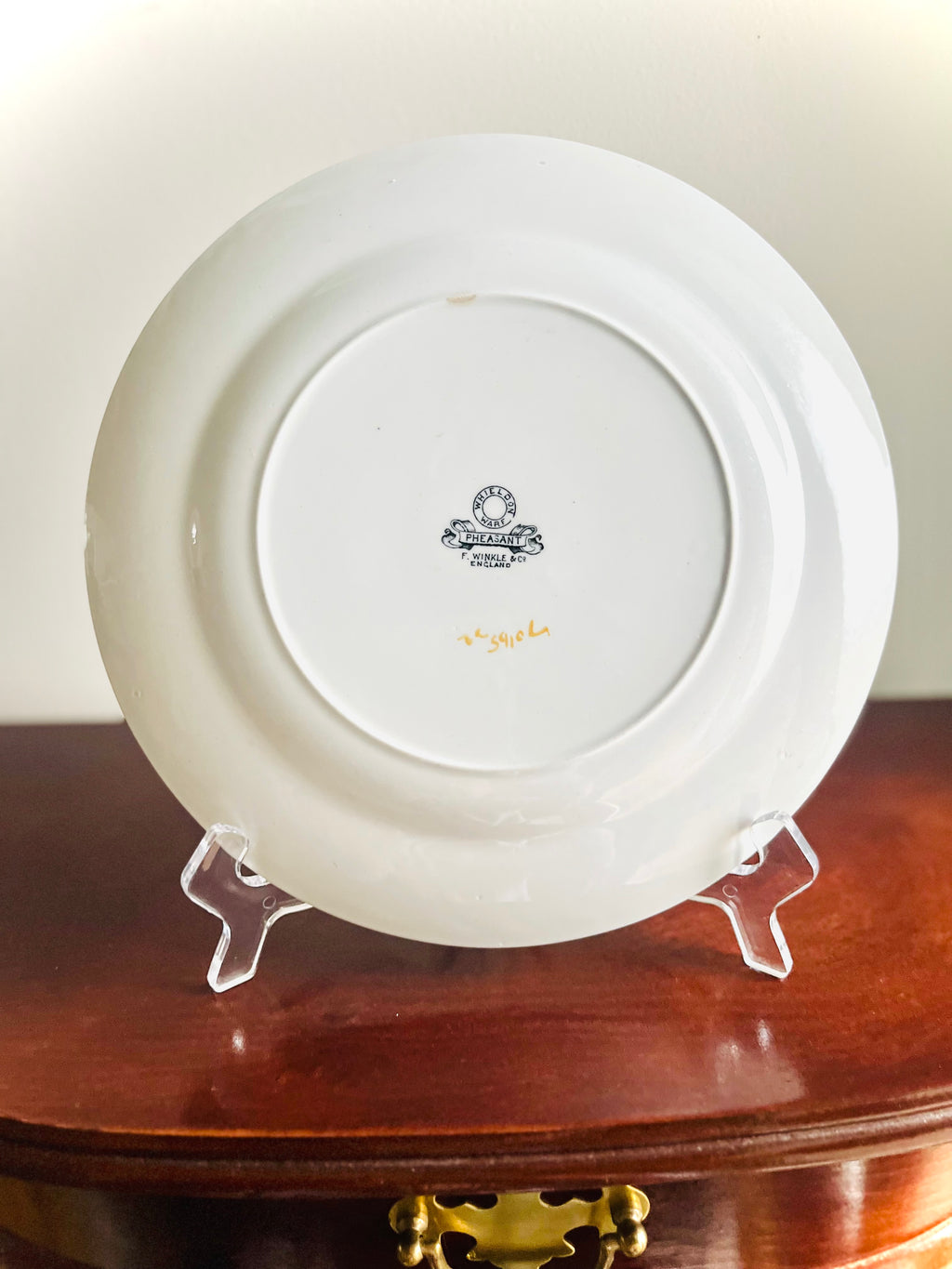 Antique English pheasant plate