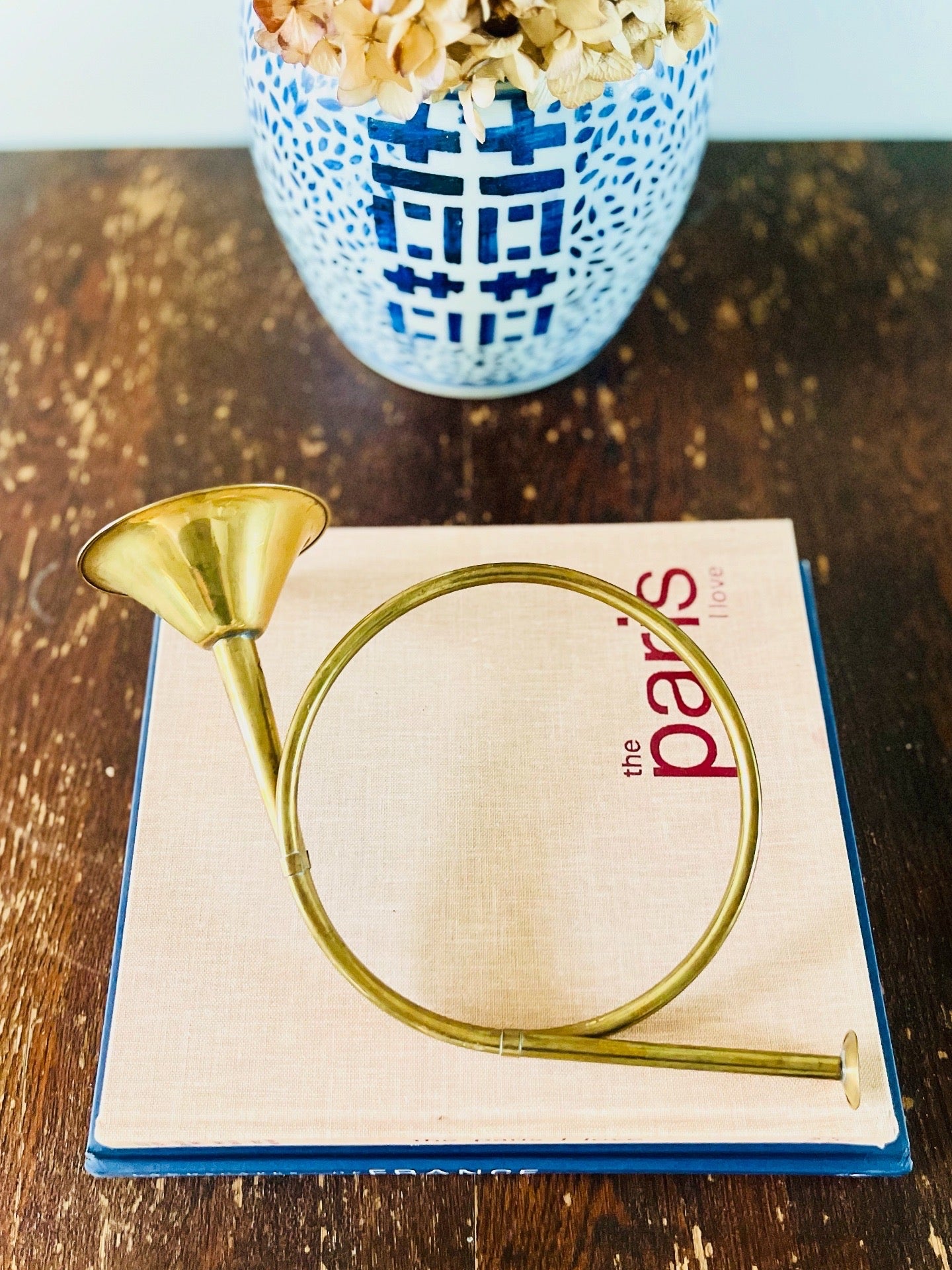 Brass horn 13” wide