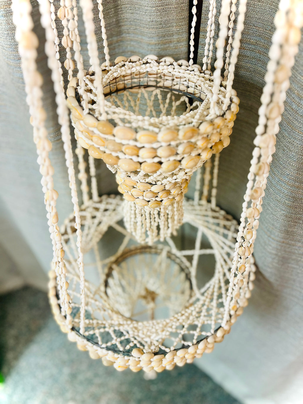Macrame seashell plant hanger