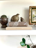 Brass quail pair