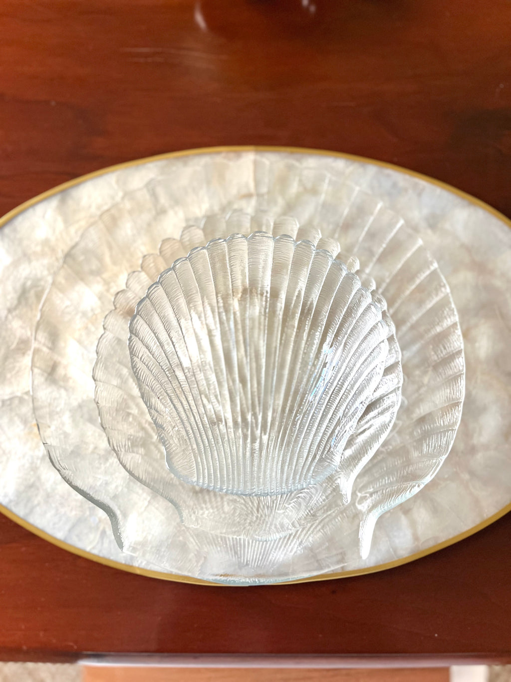 Arcoroc 12 piece shell dining set