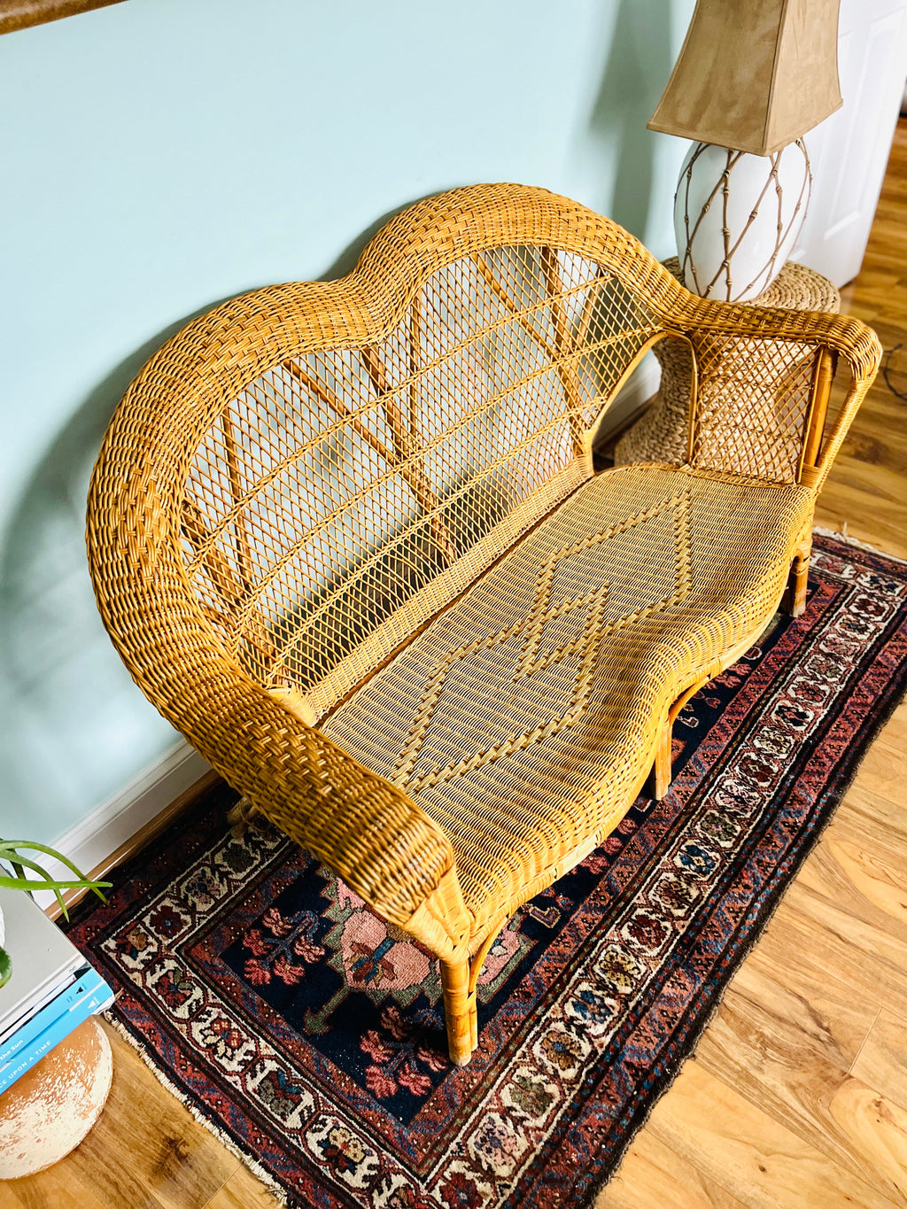 Wicker love seat