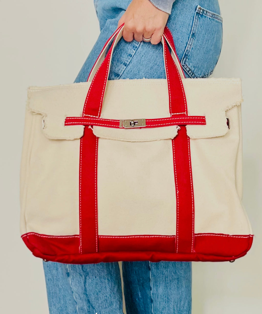 Large boatkin bag (red)