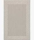 Greek key taupe indoor/outdoor rug