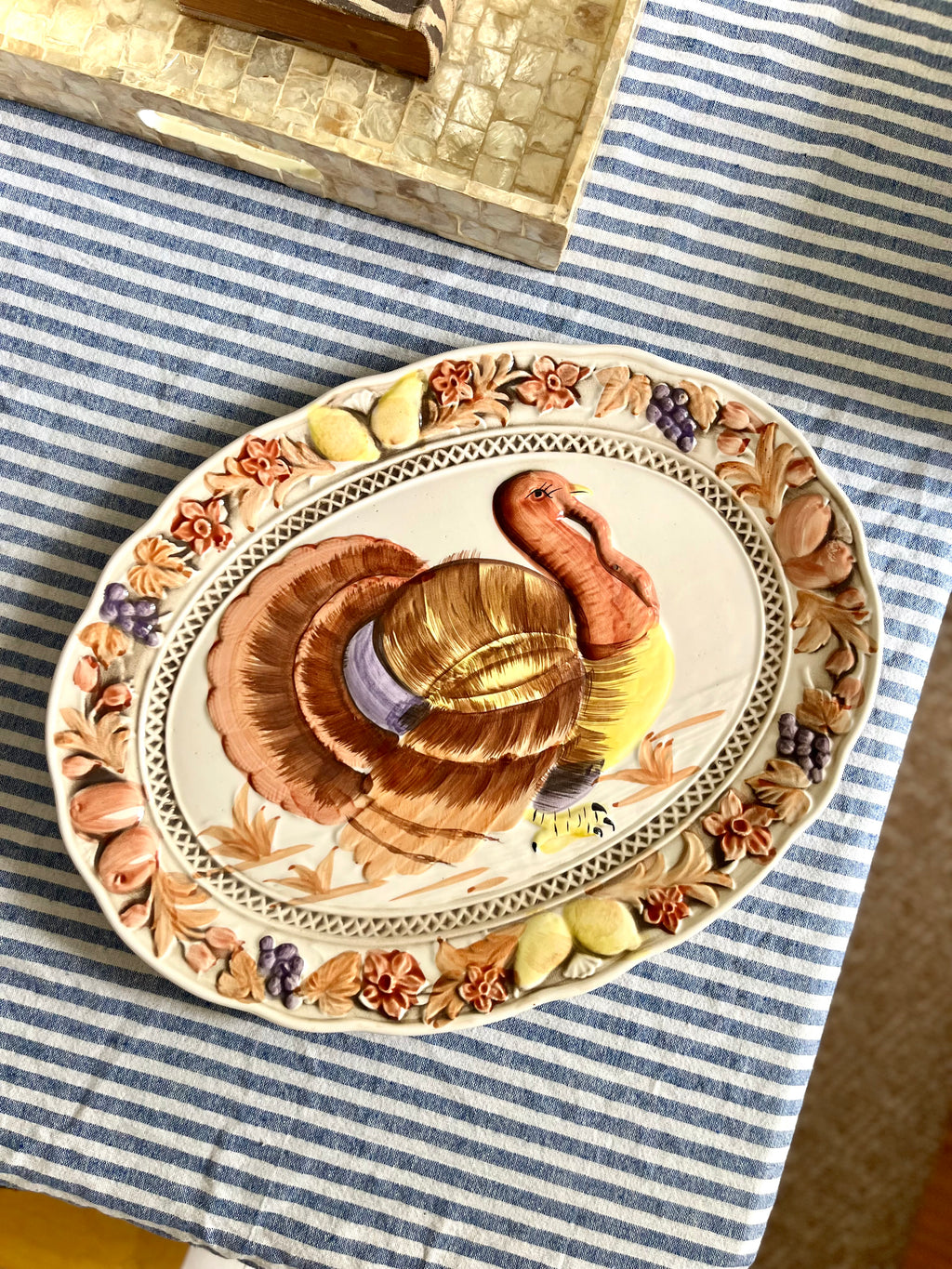 Lefton turkey platter