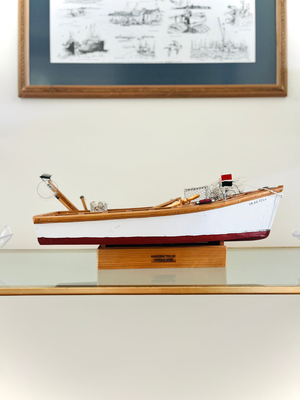 Mid-century wooden work boat