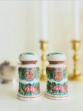 Rose Canton salt & pepper shakers