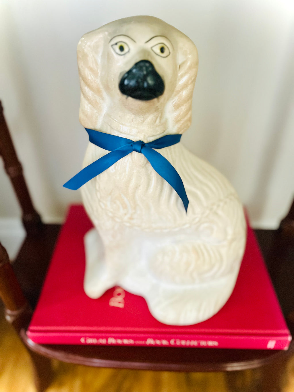 12” single white Staffordshire spaniel