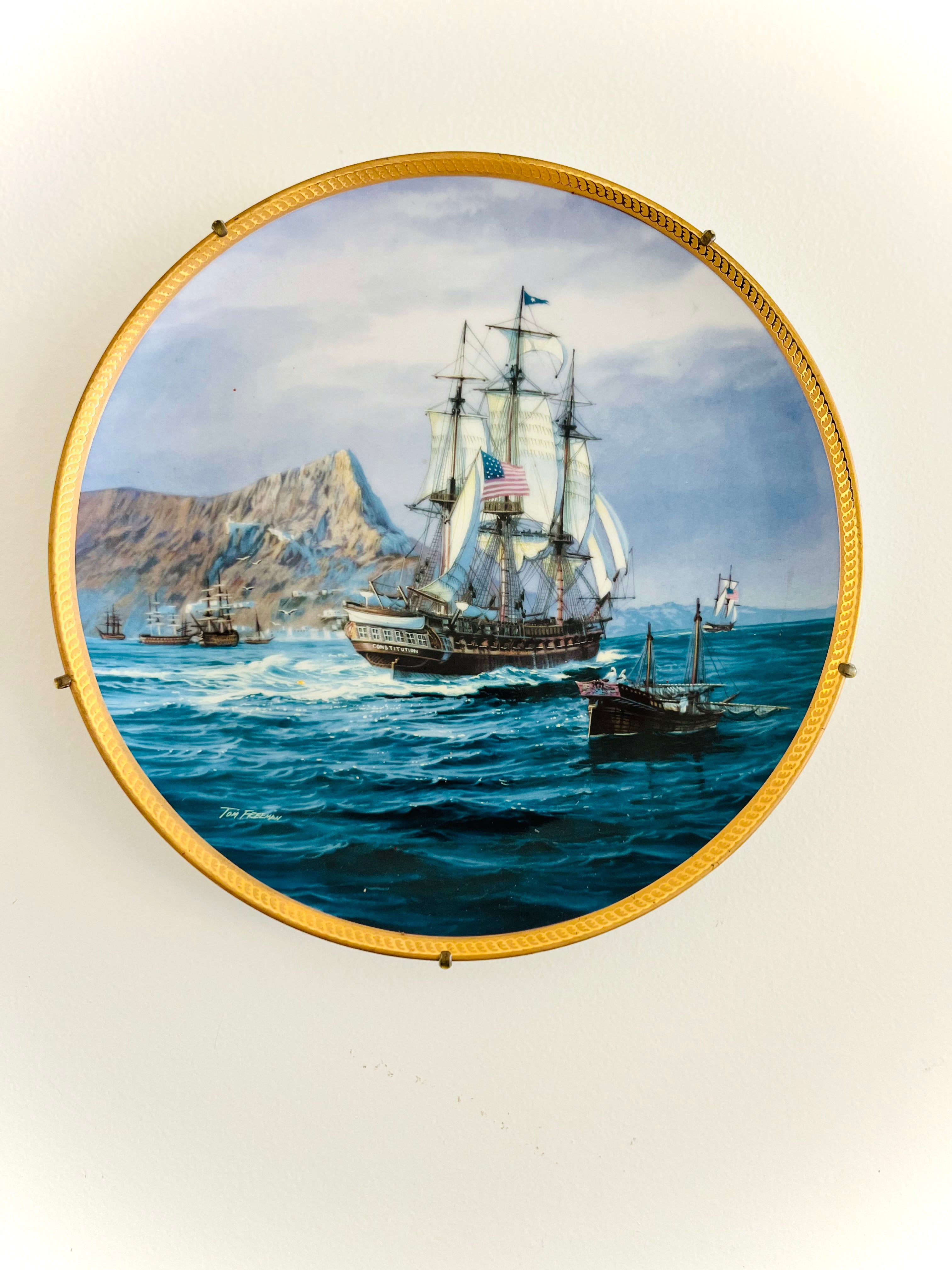 Old Ironsides ship plate