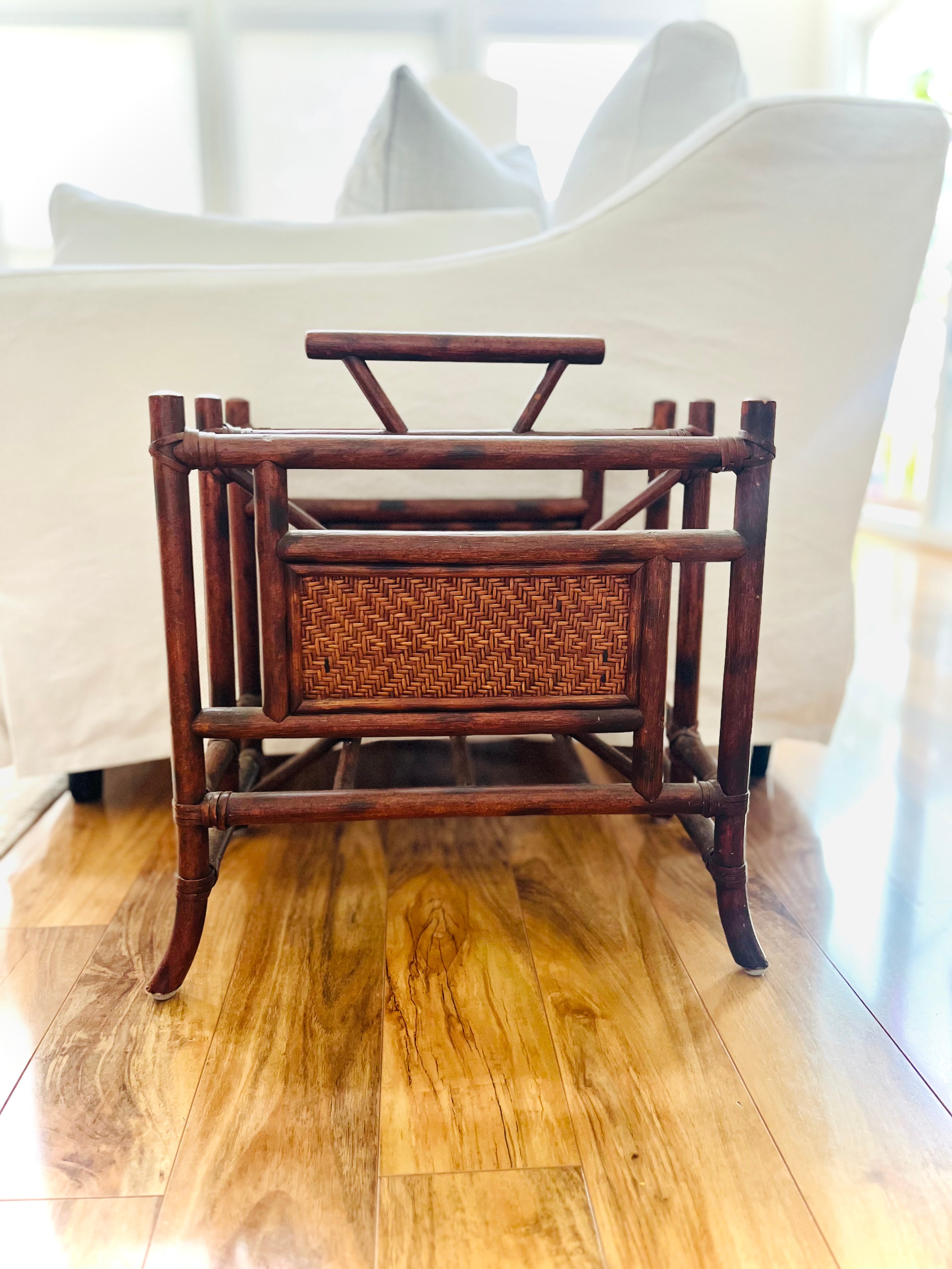 Bamboo magazine holder
