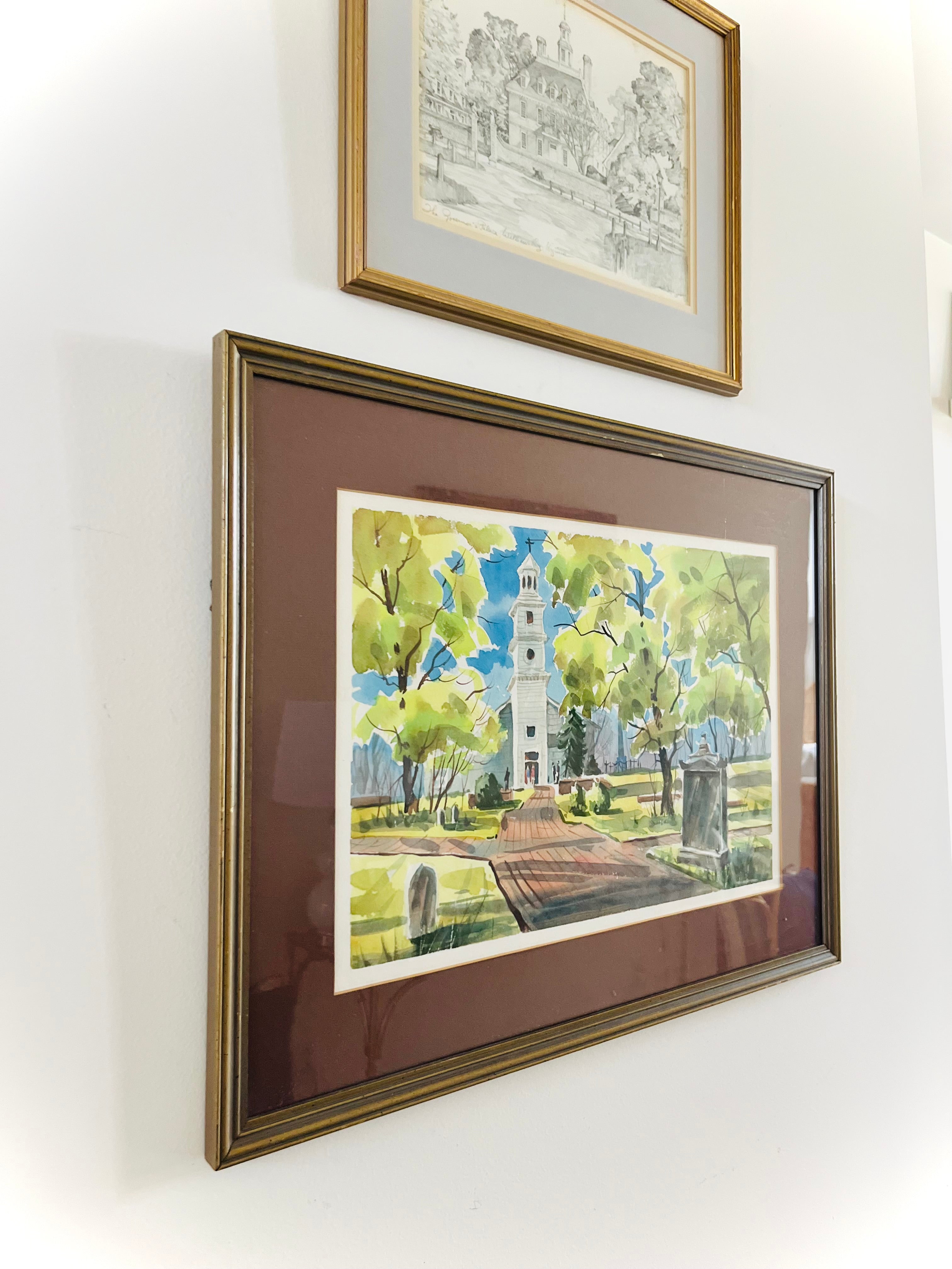 Historic St. John’s Church watercolor