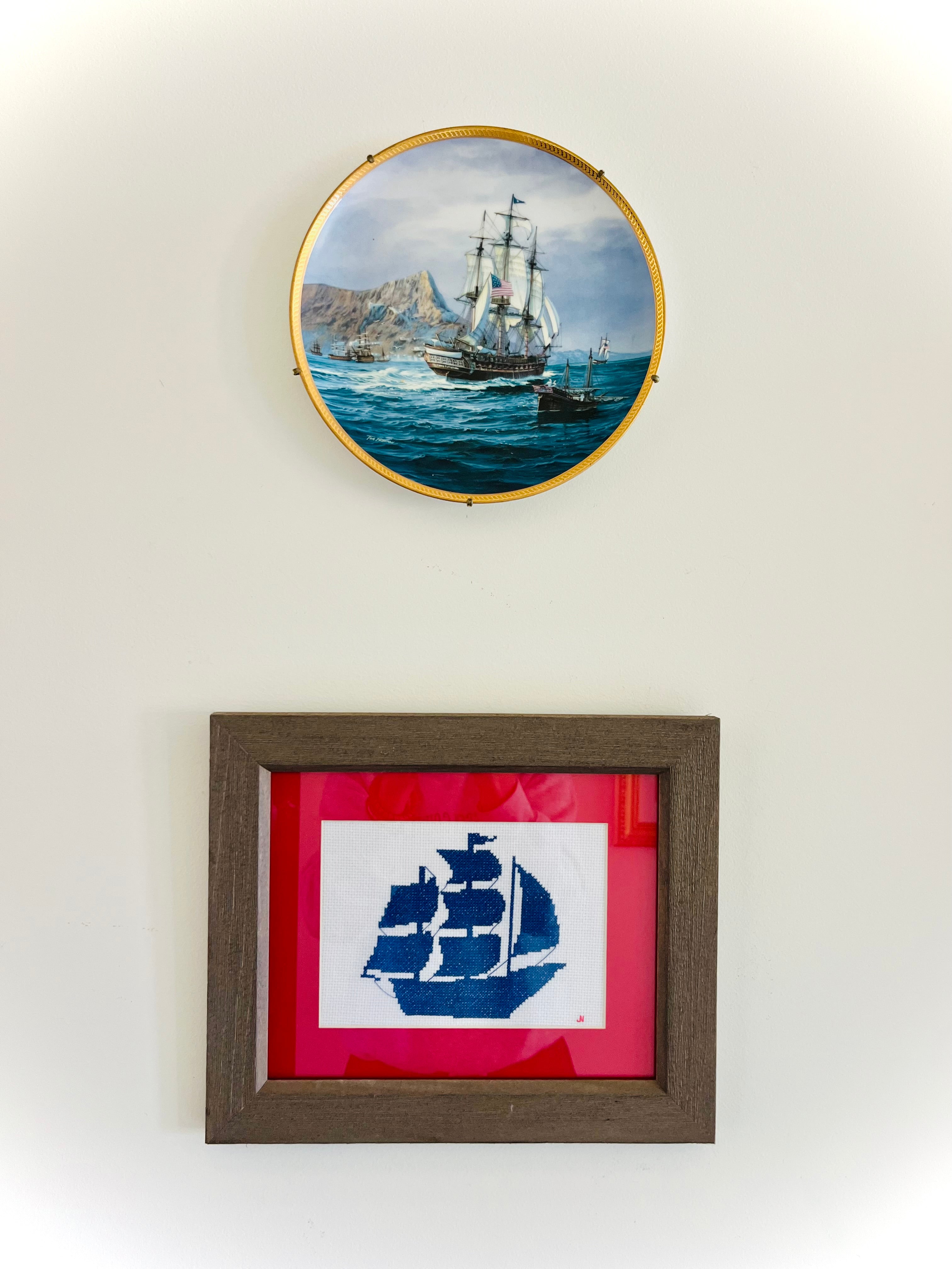 Old Ironsides ship plate