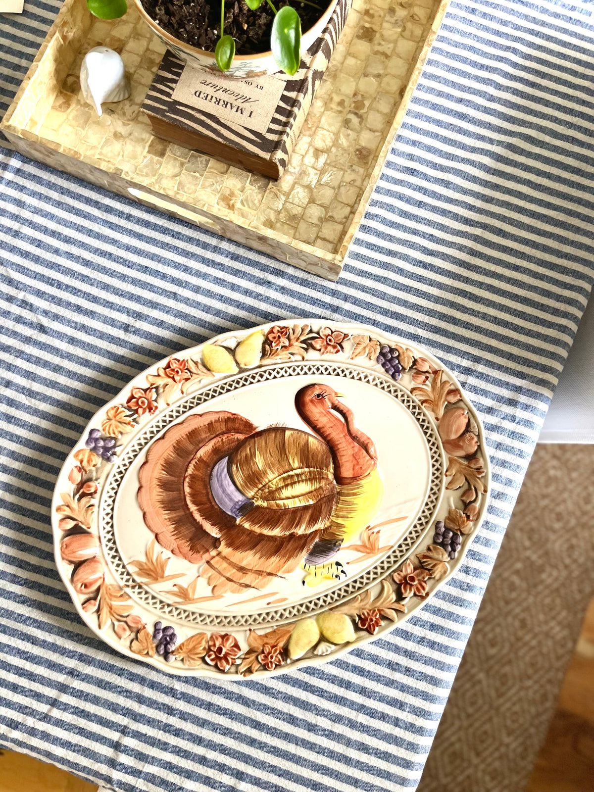 Lefton turkey platter
