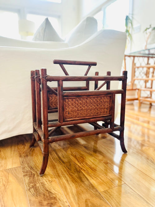 Bamboo magazine holder