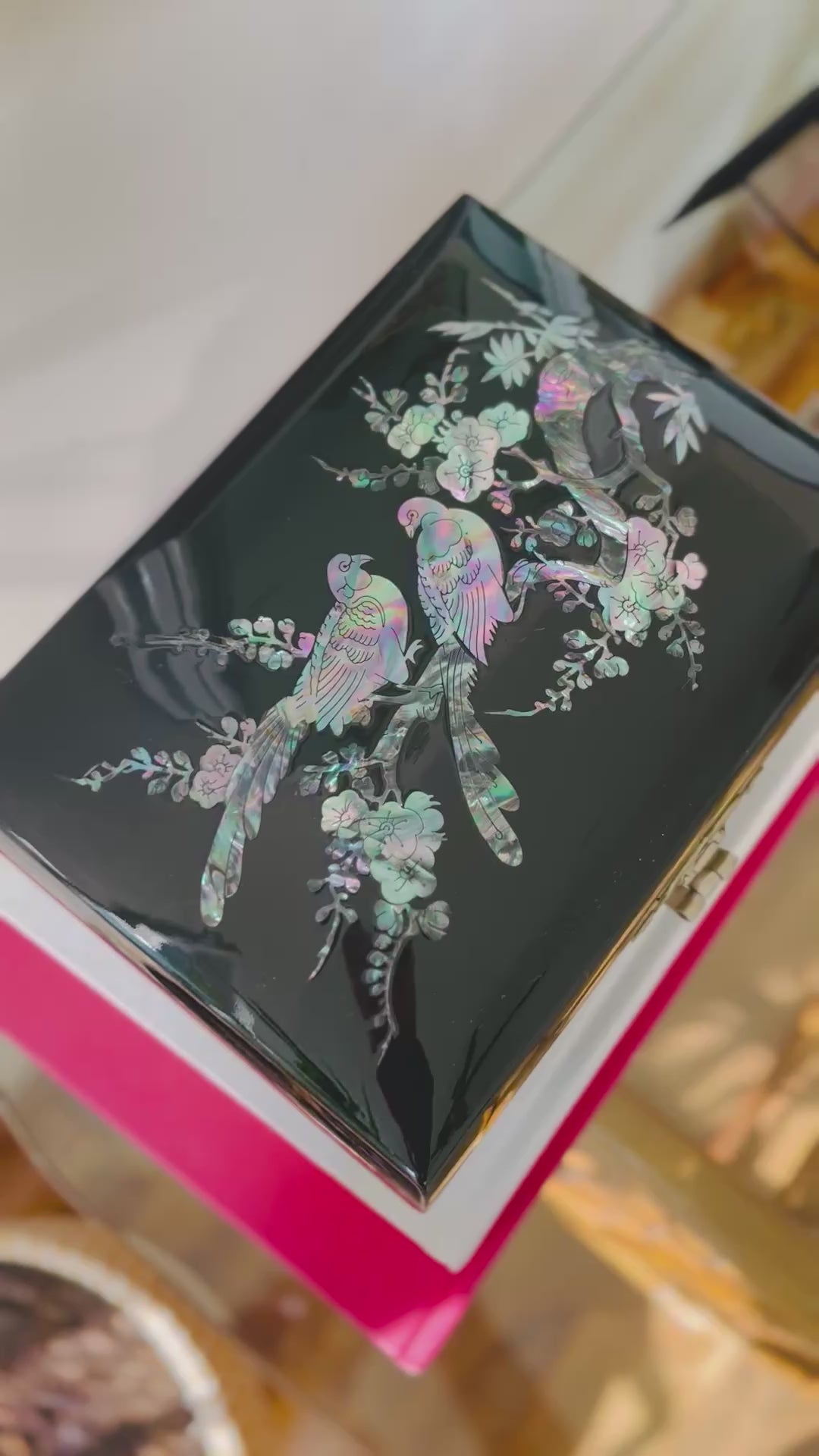 Chinoiserie musical jewelry box